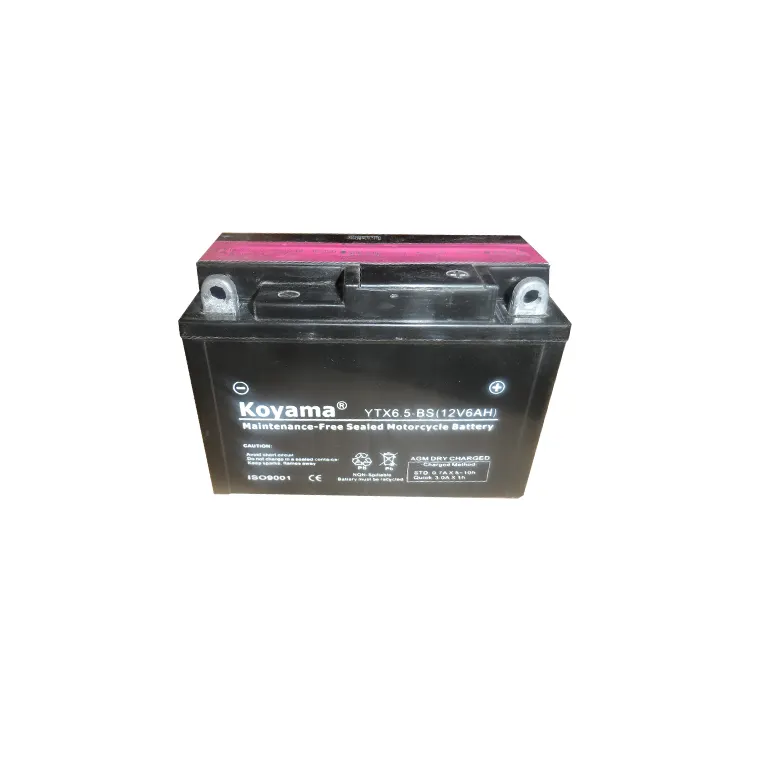 YTX6-BS 12V 6Ah Dry Maintenance Free Motorcycle Battery