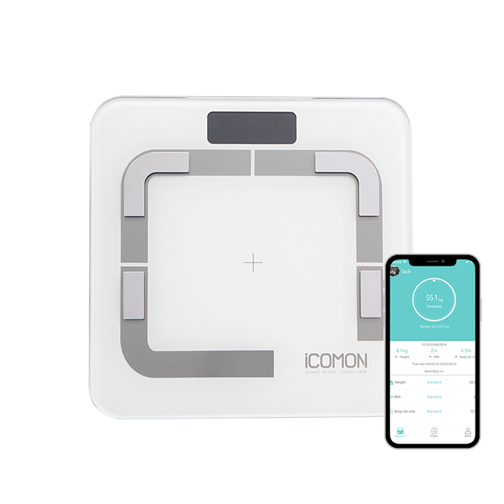 Цифровые Смарт-весы с приложением IOS и Android для анализа веса тела 180 кг