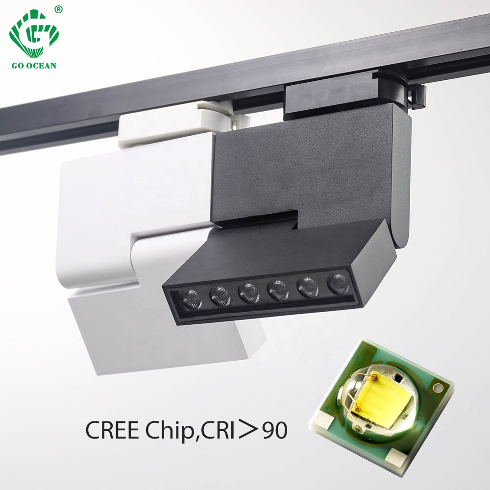 Китай поставщик 12W 230V квадратный 3 фазы светодиодный моторизованный трек освещение для магазинов одежды освещение