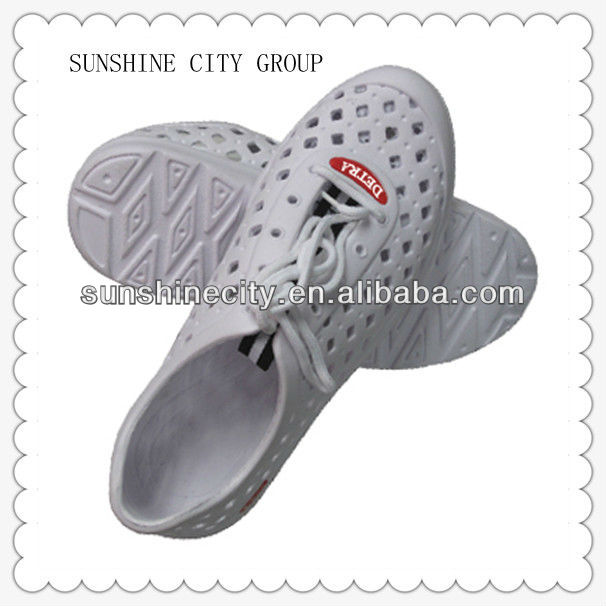 STYLISH MENS WHITE CLOG EVA LACE UP SHOES