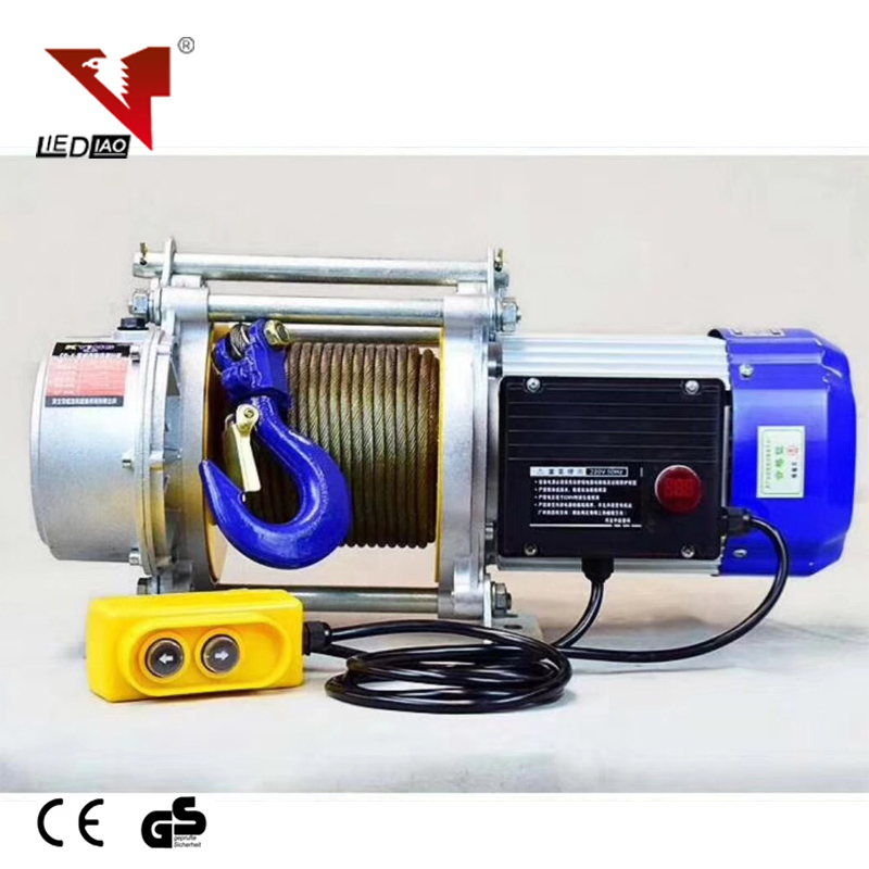 Multifunctional 220V 380V 1.5TON powered hoist micro electric rope hoist