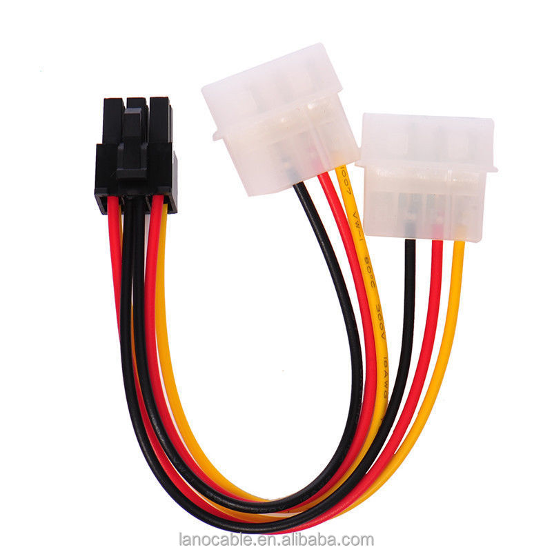 IDE Molex Power к PCI Express 6Pin видеокарта питания PCI-E кабель адаптера