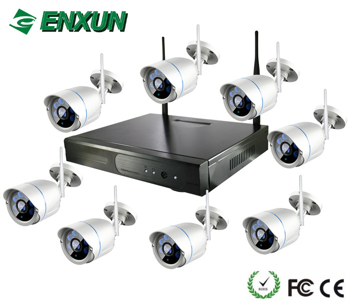 Enxun 8-канальный сетевой видеорегистратор беспроводная камера для видеонаблюдения cctv