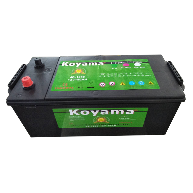Сверхмощный аккумулятор для грузовика (4D 12V150AH), высококачественный аккумулятор для грузовика