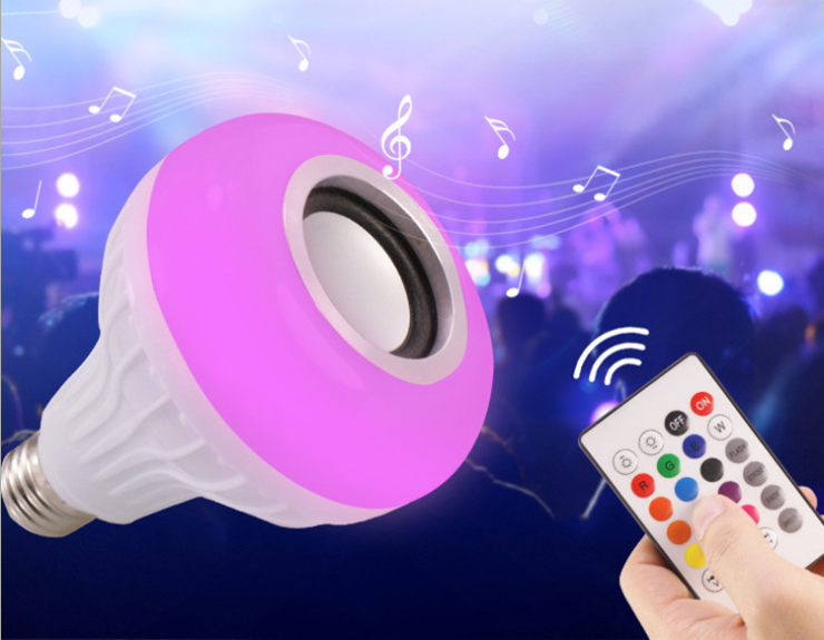 Светодиодная bluetooth лампа с регулируемой яркостью и музыкой