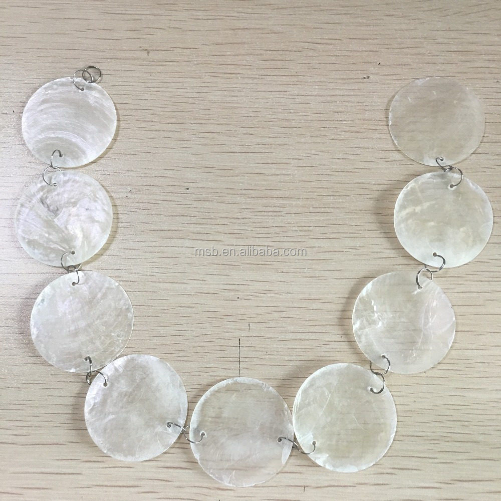 capiz shell strands with split rings