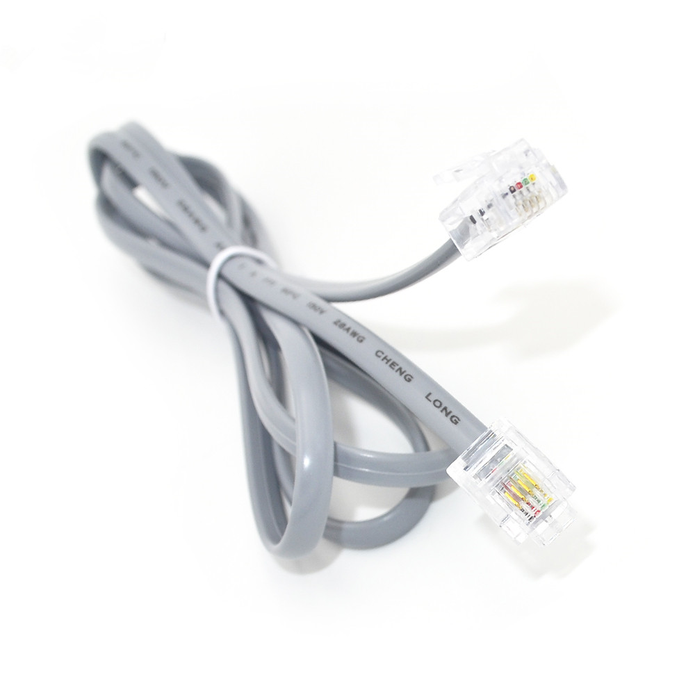 Медный 4 Провод RJ11 телефонный кабель