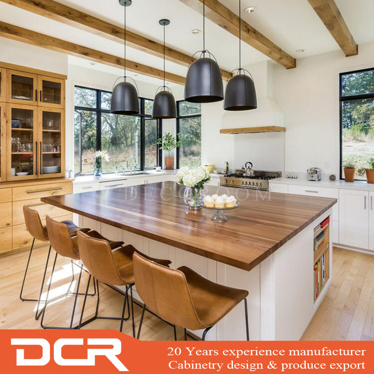 Hot sell cheap all wood white kitchen units pine kitchen cabinets foshan furniture market