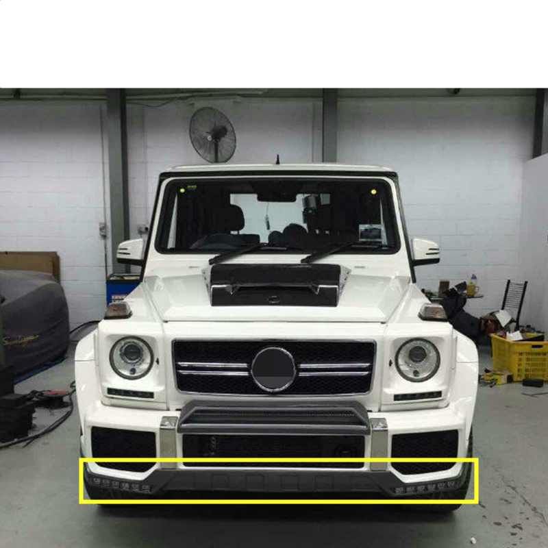 G63 передний спойлер подходит для G-class W463 G63/G65-B-style G63 передний спойлер с подсветкой эмблема W463 Передние Губы автозапчасти