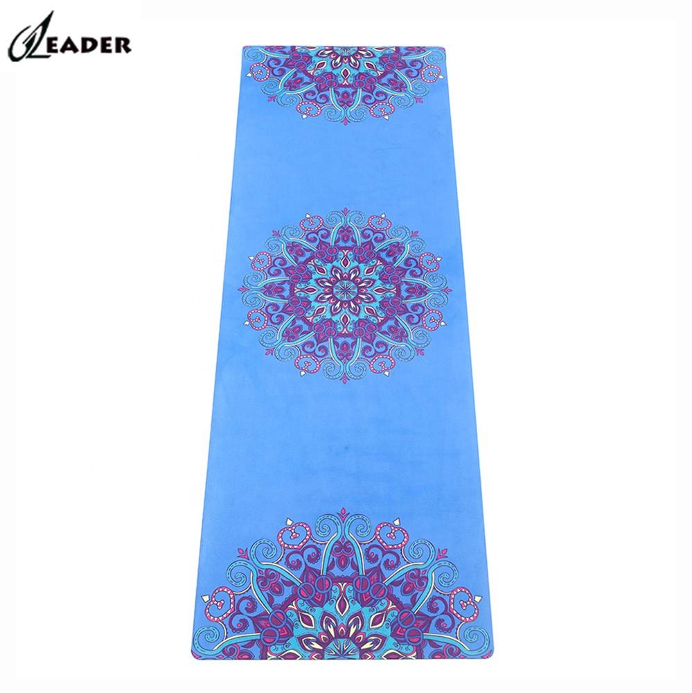 Eco-Friendly Recyclable Microfiber Yoga Mat With Custom Logo Print