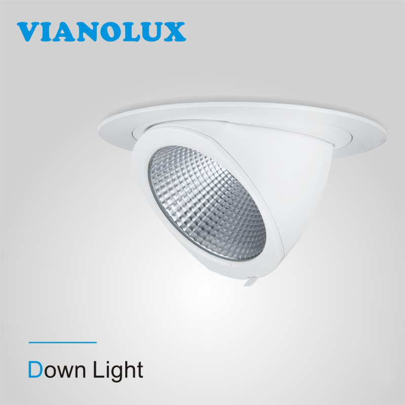 Dimmable COB утопленный анти блики saa умный светодиодный светильник cri 95 dim к теплу 2800k 3000k 4000k 5000k наклон