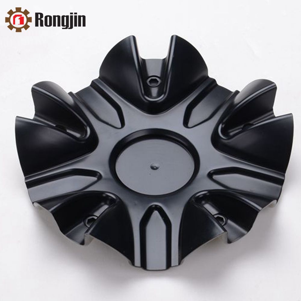 2 crave series chrome &flat black disc wheel center cap