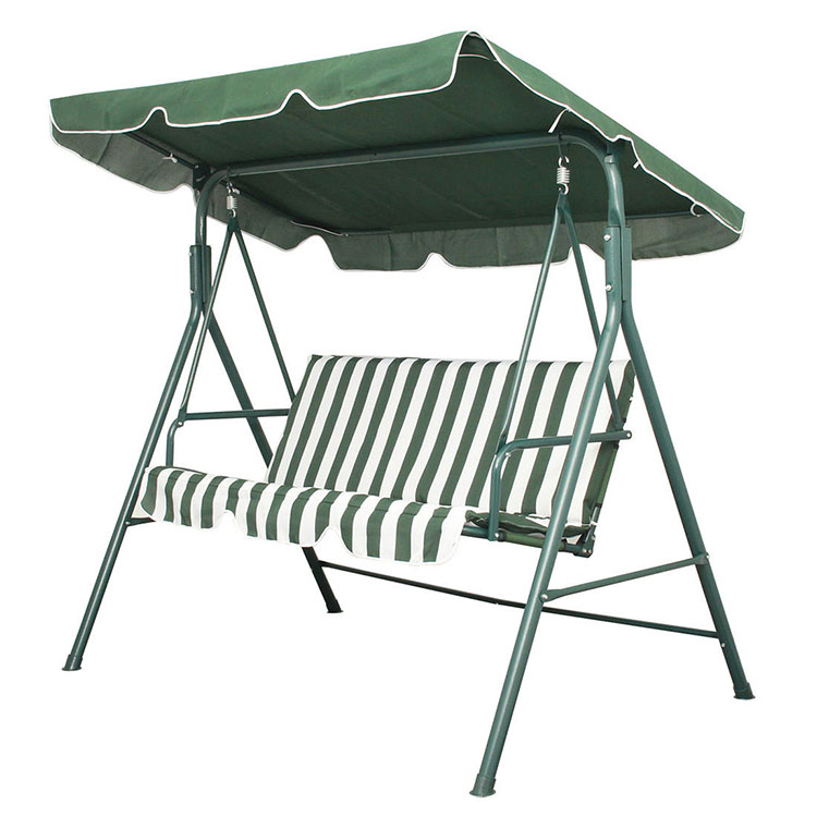 Outdoor Patio Garden Durable Canopy Swings Metal Sunshade 3 Seats Patio Swing Swings For Adults
