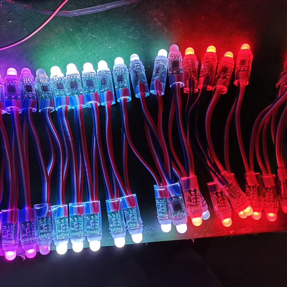Высококачественный светодиодный rgb пиксельный наружный светильник ws2811 0,3 Вт 12 мм