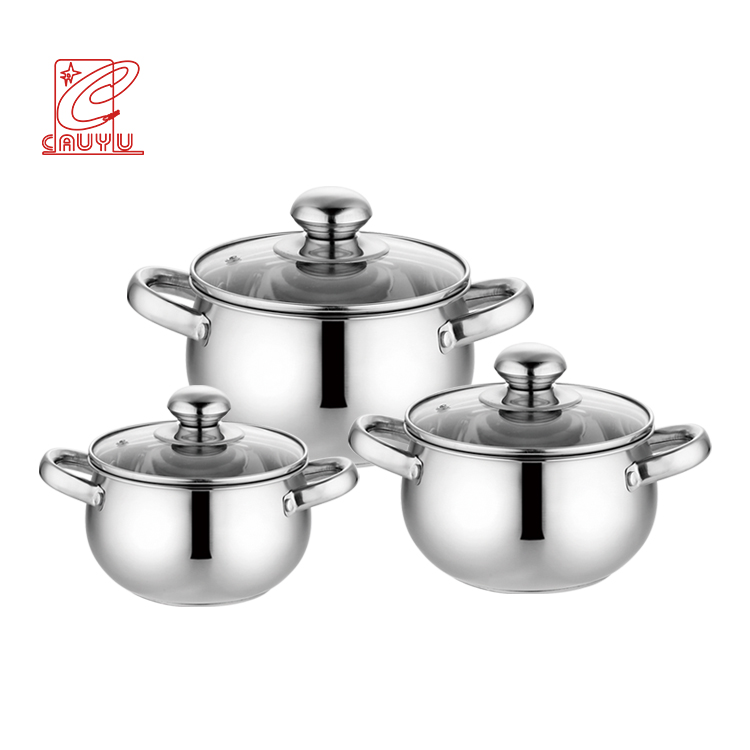 Apple Shape 6Pcs Kitchen Pots Cookwares For Induction Cooker Cooking Pot Set