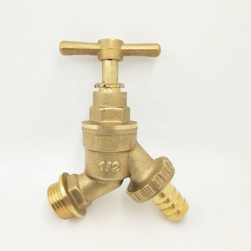 DZR латунь открытый садовый шланг Union Bib Tap 1/2 "X 3/4" BSP
