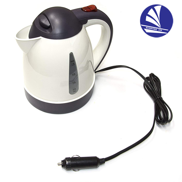 12V, 1L, 150W Автомобильный Электрический чайник, авто-сохраняет тепло после того, как вода вскипятит PP материал чайник для воды