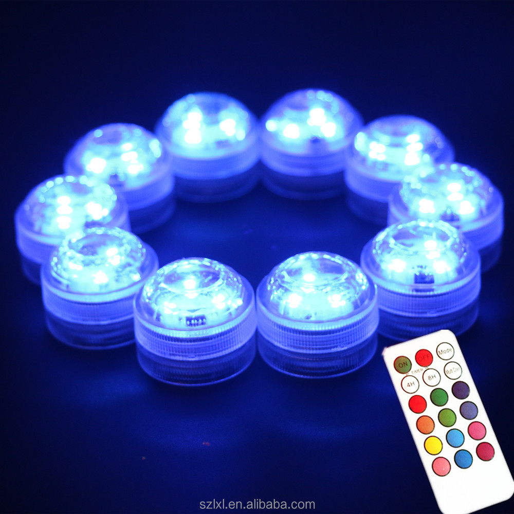 3 светодиода 12 colorsr пульт дистанционного управления погружной чай свет/LED водонепроницаемый ваза свет с пультом дистанционного управления для свадебного украшения