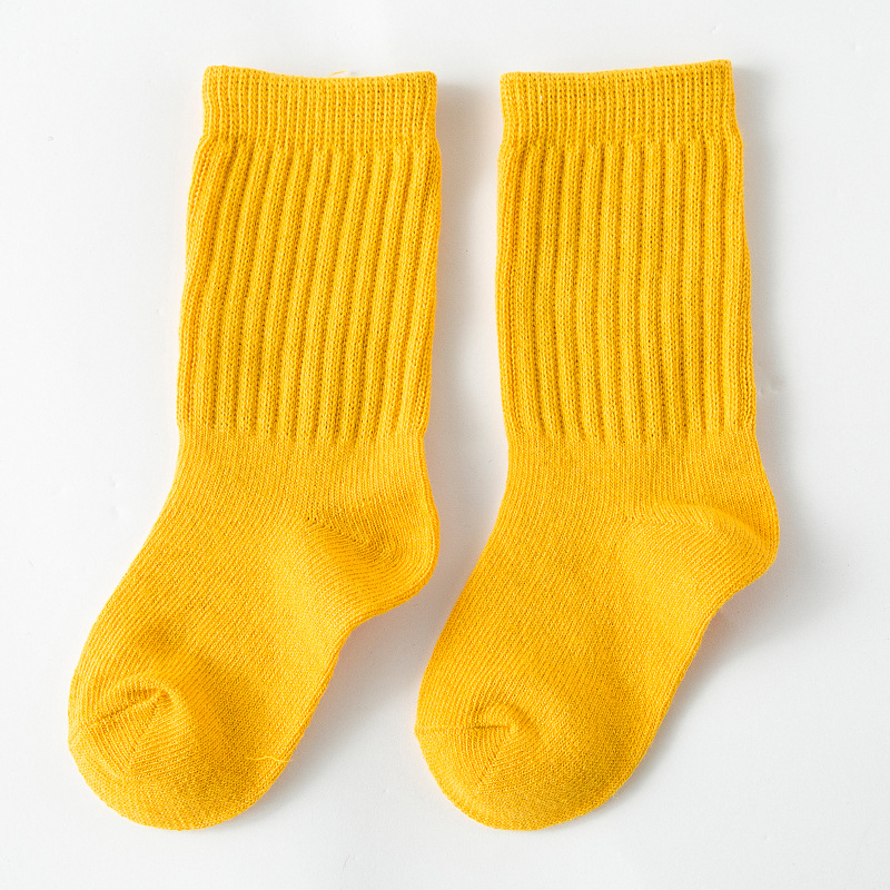 High Pformance Plain Cotton Children Kids Crew Socks