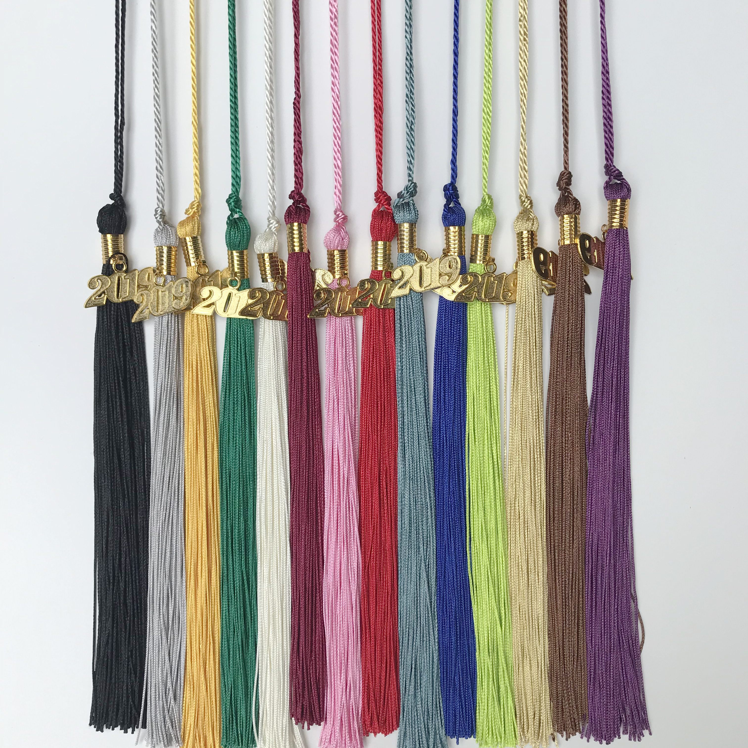 2019 Hot Sale Graduation Cap Tassel with Year Charm total 42CM