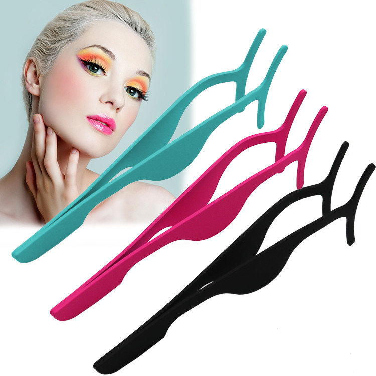 Hot Stainless Steel Logo Lash Extension Pink Tool Private Label False Lashes Custom Lash Applicator