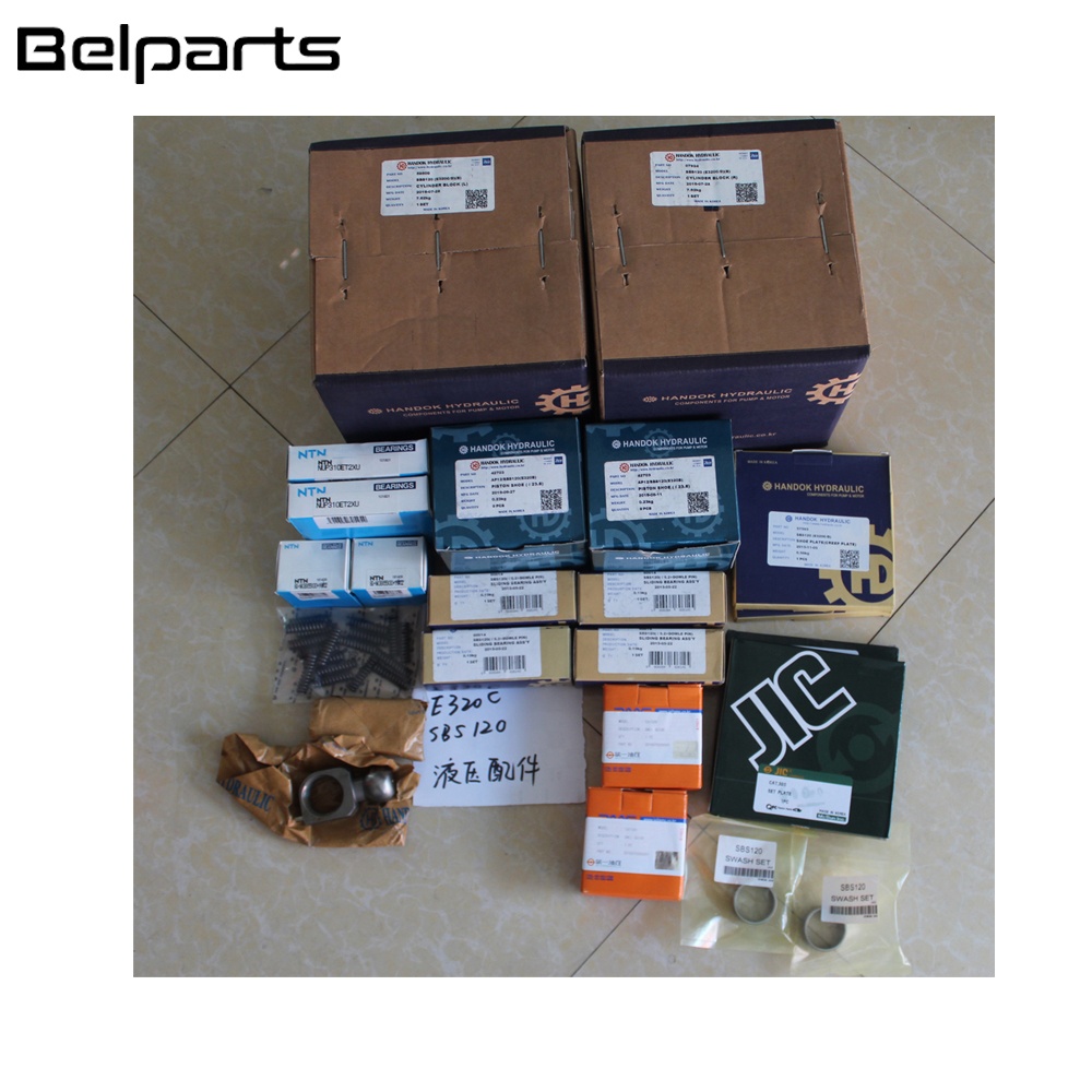 Belparts Набор для ремонта экскаватора для насоса, Гидравлические запасные части E320C SBS120 E320D, запасные части для гидравлического насоса