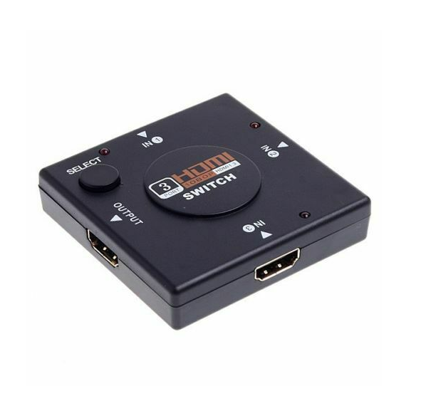 3-портовый 1080P видеопереключатель мини-размера, усилитель 3 в 1 для HDTV, DVD, PS3