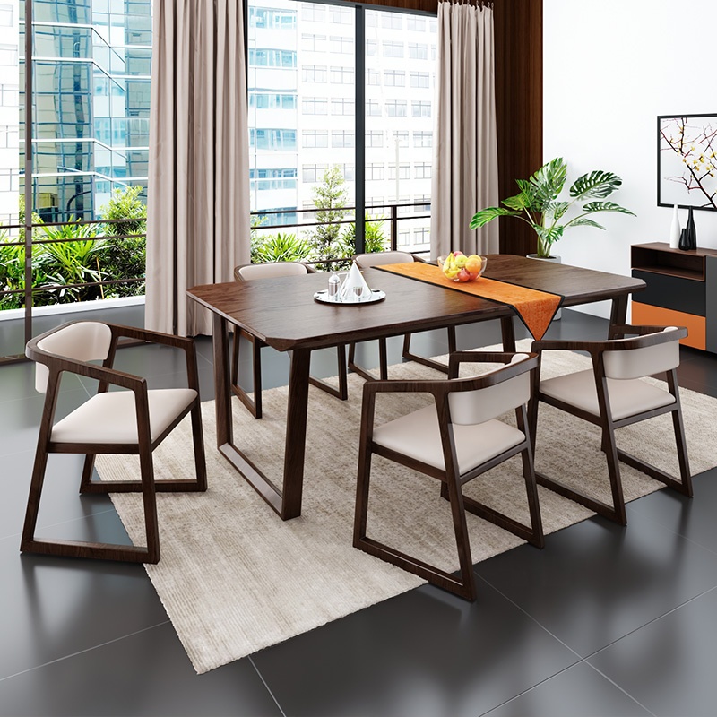 Jasiway Nordic Furniture, современные наборы для столовой, 6 стульев, деревянный обеденный стол