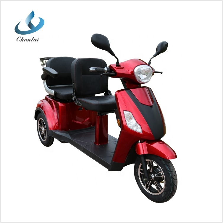 2019 Самая продаваемая тонировка для 1000W 3-х колесный электрический самокат с 2 сиденье для пожилых людей моторизованный трицикл