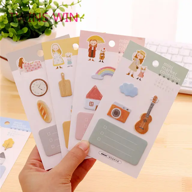 Free sample latest fashion kids stationery items Die Cut Self-Adhesive kawaii paper sticky note from China supplier 756