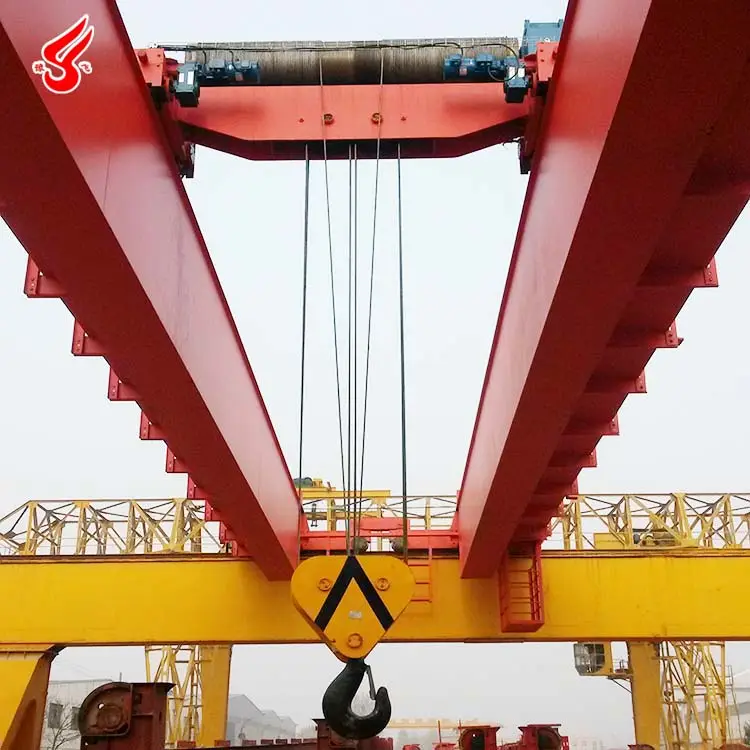 Hook double girder bridge crane 5 10 16 20 25 32 40 50 100 200 300 400 480 tons on sale