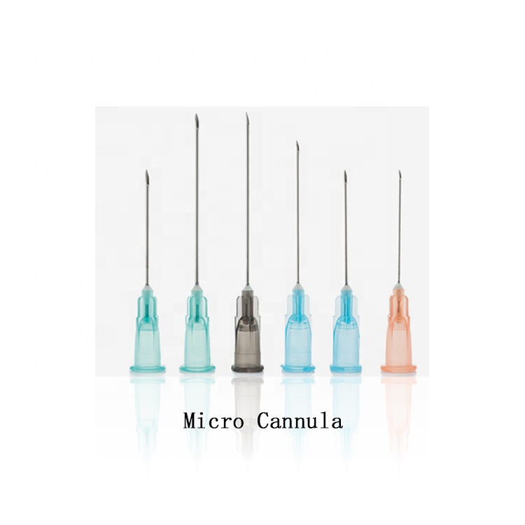 Микро cannula 27 г x 38 мм тупой наконечник микро cannula иглы для заполнения гиалуроновой кислоты