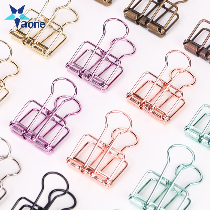 Wholesale Metal Custom Binder Clips Paper Clips Rose Gold Binder Clip