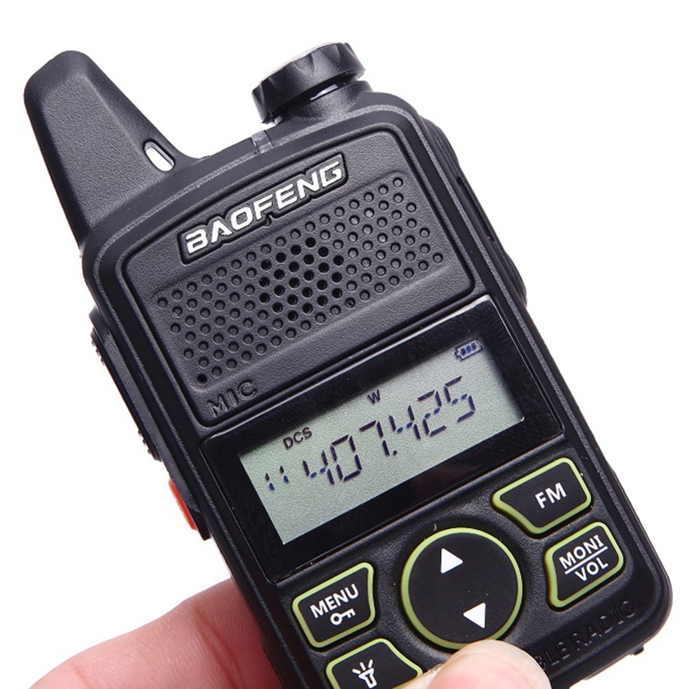 BAOFENG T1 мини Two Way радио иди и болтай Walkie Talkie UHF 400-470 мгц 20CH переносной Ham FM CB радио приемопередатчик