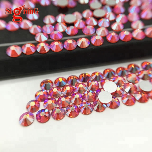 Glass Non hot fix Rhinestone Flat back Crystal Hyacinth AB nail bangle accessories