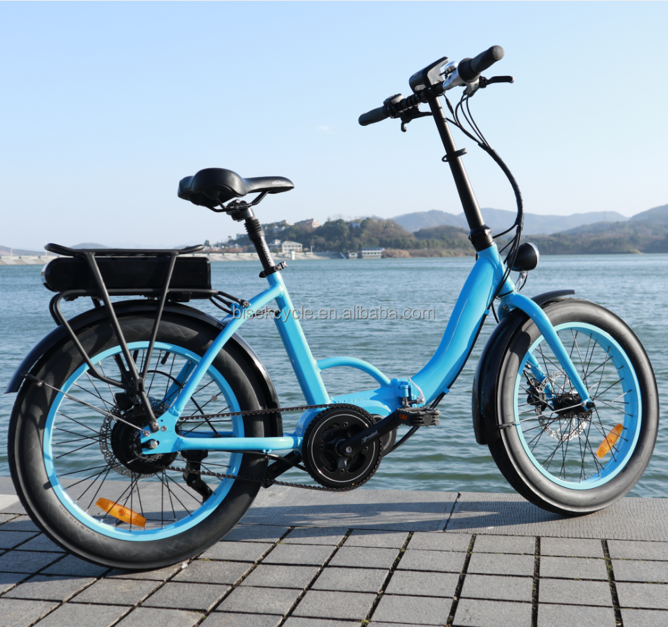 Электрический складной электровелосипед с ременным приводом от Biske cycle 2018