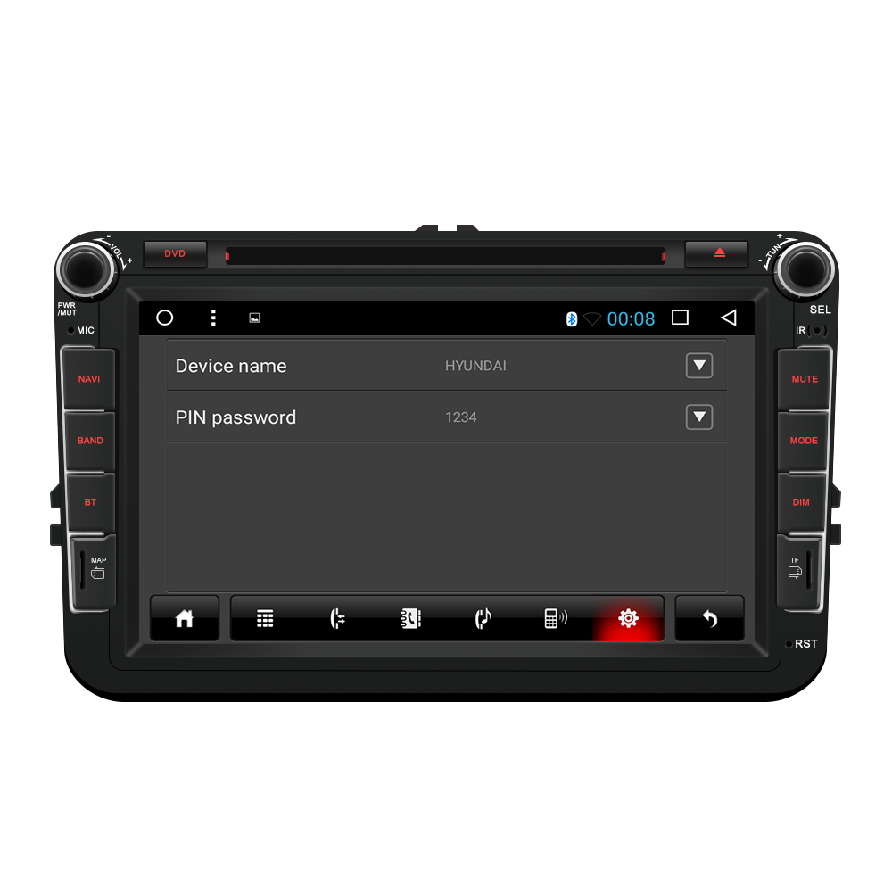 Android 7,1 2 Din 8 "автомобиль DVD плеер GPS NAVI для VW
