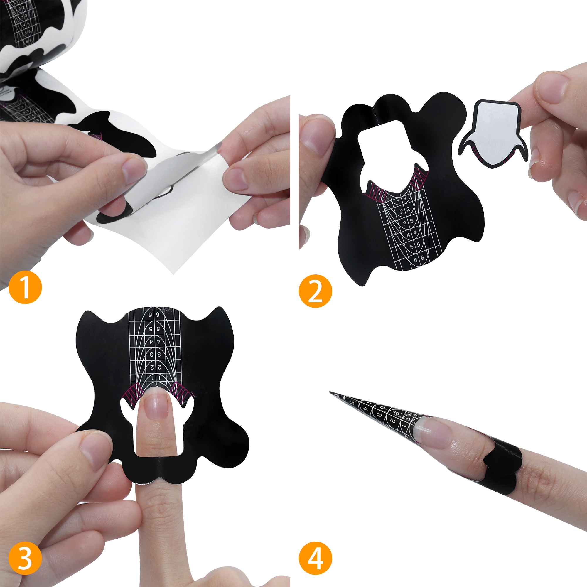 2020 Hot Sale Pvc Nail Form Easy To Use Nail Form With Scale For Home