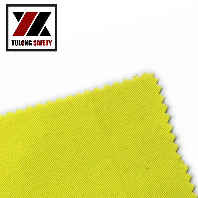Флуоресцентная желтая T/C 85/15 водонепроницаемая ткань Hi-vis Poly хлопчатобумажная ткань