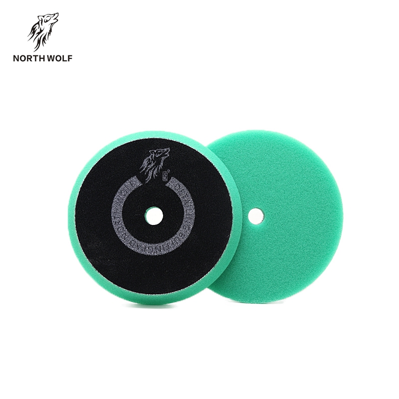 North Wolf Car Care Detailing DA Foam Polishing Pad Heavy Cutting Foam Buffing Pad Green Color Dia155mm/175mm