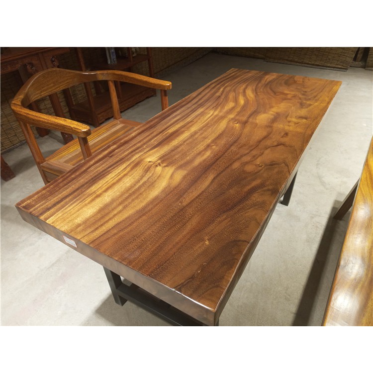 Straight Edge Prefinish Dried Solid Suar Wood Slab