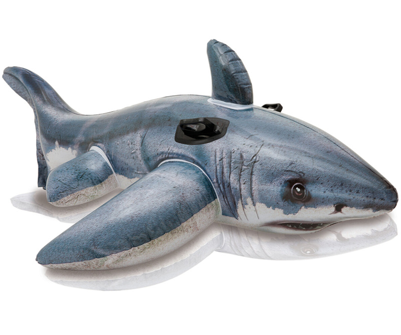 Игрушка для детей Intex 57525 Big White Shark, с 2 сверхмощными ручками