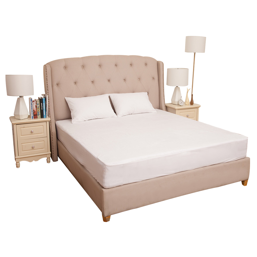 SafeRest Premium Hypoallergenic Waterproof Queen Mattress Protector with Cotton Terry TPU Laminated Fabric