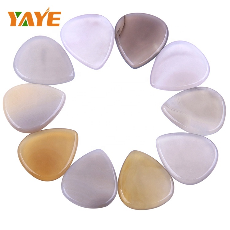 Wholesale Stone Guitar Pick Gemstone Grey Agate