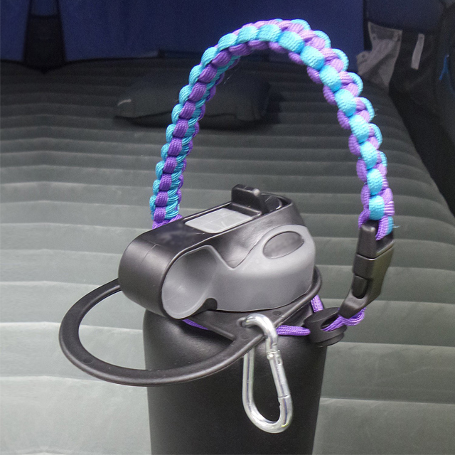 Бутылки с широким горлом с Paracord ручкой и соломы крышкой и пластиковой ручкой