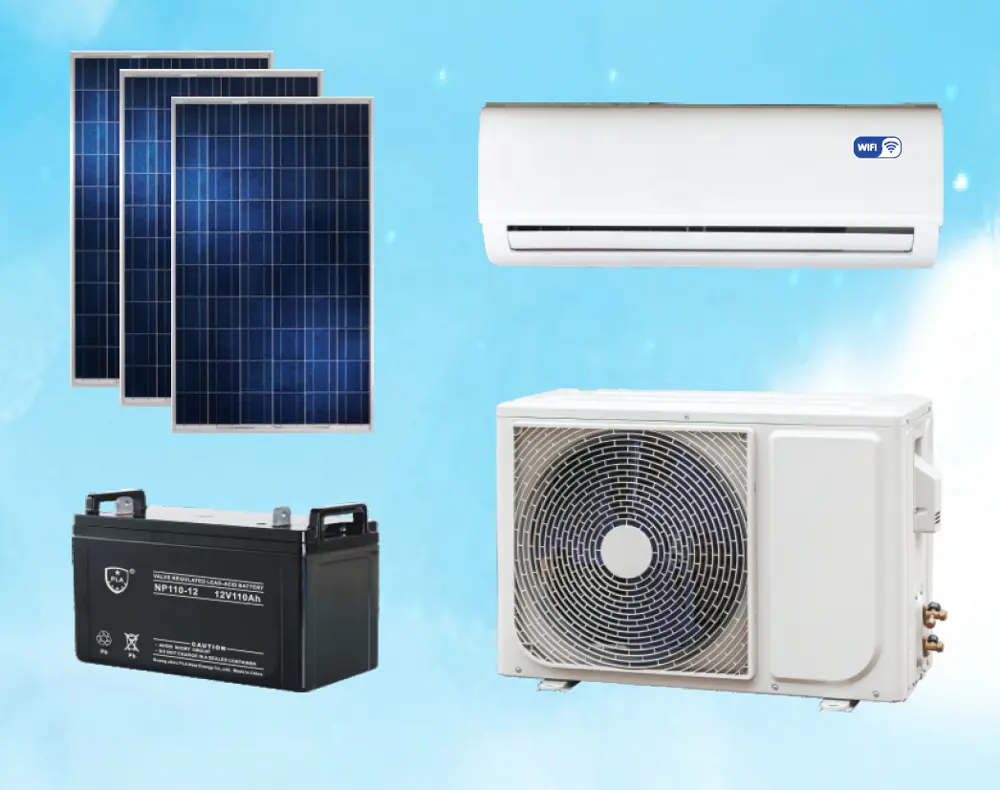 new style on grid off grid hybrid solar air conditioner split system