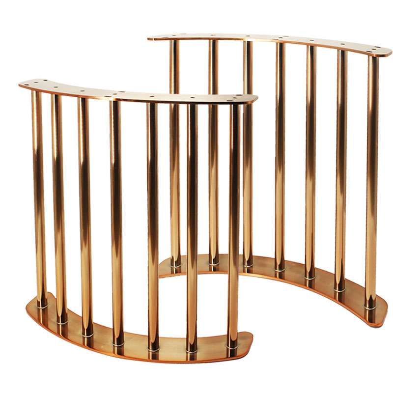 table base modern glass table with metal leg stainless steel legs