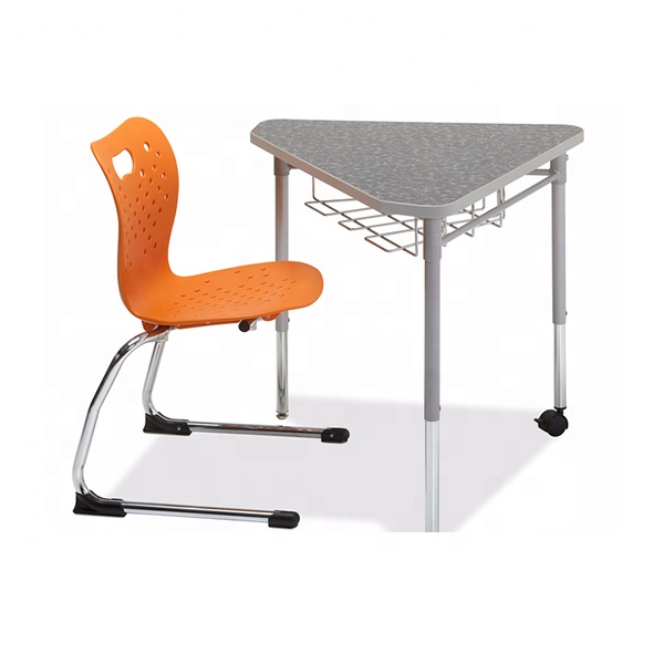 Знакомая форма с уникальным приложением Collaborative Hard Plastic Student Desk с скамейкой