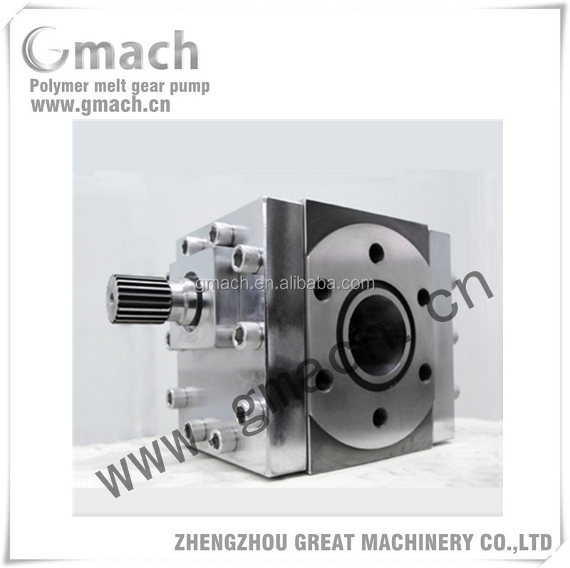 Hot melt gear pump for plastic extrusion machine