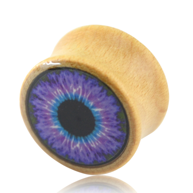 8~16 mm 25 pcs Purple eye Double Flared Saddle nature Wood ear Plugs Tunnel